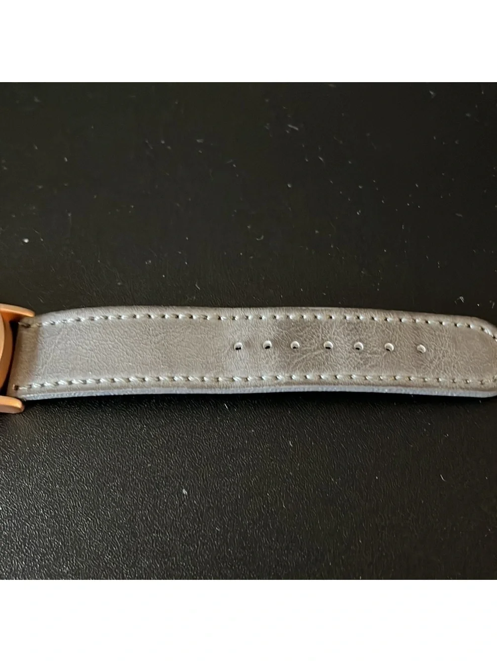 EUC Tomi Mens watch -gray leather band 40mm